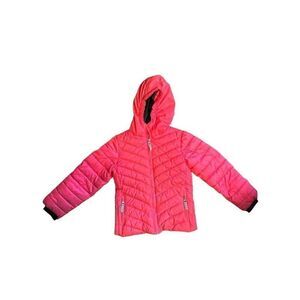 Champion Hot Pink Girls Puffer Winter Coat Fleece Lined XS 4-5